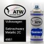 Preview: Volkswagen, Satinschwarz Metallic 2C, 4961: 400ml Sprühdose, von ATW Autoteile West.